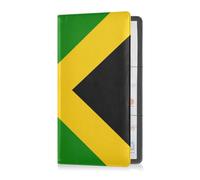 Organizador de piel sintética para seguro de registro de automóvil y tarjetas de identificación, para hombres y mujeres, para documentos, tarjetas, licencia, bandera nacional de Jamaica, Jamaica Jam,