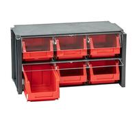 Organizador de piezas pequeñas (L x An x Al: 36 x 19 x 17 cm, Número de cajones: 6 ud.)