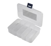 Organizador de piezas transparentes con compartimentos, caja de almacenamiento de plástico PP para tornillos pequeños, chips IC, aparejos de pesca, cuentas y hardware, bandeja portátil para clasificar