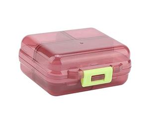 Organizador de píldora de viaje, estuche compacto semanal con 7 rejillas, mini caja de almacenamiento portátil para bolso y exterior, caja de píldoras multifuncional con joyas, viaje sin