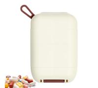 Organizador de píldora PP y ABS - Caja de medicina de 9x6x2cm, caja de pastillas de viaje portátil con almacenamiento compacto a prueba de humedad sellado, Mini Dispenser se ajusta al bolso para suple