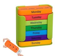 Organizador de píldoras - 12 x 11,5 x 5 cm organizador de píldoras semanal, caja de medicamentos para 7 días, organizadores de píldoras portátiles 4 veces al día para niños, personas mayores para