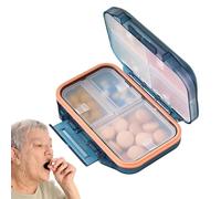 Organizador de píldoras - Caja médica compacta de gran capacidad, organizador de píldoras para bolsa escolar, bolso bandolera, cartera, mochila, maleta, bolsa de abrigo