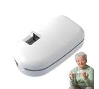 Organizador de píldoras con divisor de píldoras, trituradora portátil y dispensador de tabletas, pequeña caja de medicamentos de viaje para bolso, bolsillo, hogar, hotel, tren, almacenamiento diario