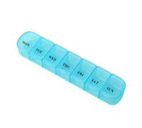 Organizador de píldoras de 7 días - Contenedor de almacenamiento para la semana - Organizador de píldoras personal portátil - para suplemento nutricional de pescado en casa, escuela, camping
