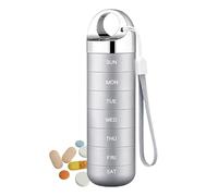 Organizador de píldoras de 7 días | Organizador de suplementos de metal - Pequeño contenedor de medicamentos,for Adults Seniors Caregivers Daily Raily Travel Home Office Gym Vacation Business Trip