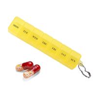 Organizador de píldoras de 7 días - Organizador transparente para pastillero diario - organizador de medicamentos portátil para medicamentos, bolso, bolsillo