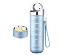 Organizador de píldoras de 7 días, Pill Box 7 Day | ill Organizer Weekly, Metal Medicine Storage, Pill Medicine Case, for Adults Seniors Caregivers Daily Routine Travel Home Office Gym Vacation