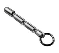 Organizador de píldoras de acero inoxidable: almacenamiento de medicamentos de 3 capas, estuche portátil portátil a prueba de fugas | Asegure la caja de pastillas de llavero para viajar, soporte de su