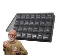 Organizador de píldoras de medicamentos, pastillero - Pastillero mensual Med Organizer,Organizador de cajas de medicamentos, planificador de píldoras, a prueba de polvo, contenedor de medicamentos