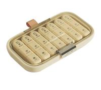 Organizador de píldoras de medicina de viaje, organizador semanal de píldoras | Organizador de medicina Viaje 21 Píldora Grid Contenedor | Cuidado 3 veces al día Caja de viaje en secreto