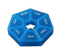 Organizador de píldoras de medicina, organizador de píldoras semanales, caja de pastillas semanal, dispensador portátil de 7 días, caja de píldoras de viaje, para la escuela y viajes profesionales