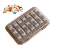 Organizador de píldoras de medicinas,Dispensador de almacenamiento de suplementos herméticos,Portabilleros portátiles para 7 días - para niños, personas mayores, mascotas, papá, madre, ancianos