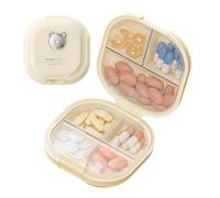 Organizador de píldoras de viaje | Caja de almacenamiento pequeña Pastillero | Rastreador de píldoras Organizador de Almacenamiento Portátil con Compartimentos Pastillero de Viaje Organizador semanal