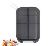 Organizador de píldoras de viaje, caja de píldoras,Estuche de píldora pequeña a prueba de humedad - Contenedor de soporte para medicamentos portátiles diarios, tableta de suplementos para