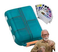 Organizador De Píldoras De Viaje - Contenedor De Medicina Portátil, Para Píldora Comppact | Organizador De Píldoras Diario, Caja De Almacenamiento De Viaje, Porta Medicamentos, Scato