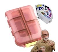 Organizador de píldoras de viaje, contenedor de píldora de medicina, organizador de píldoras de viaje portátil, contenedor compacto para píldora de medicina, caja de almacenamiento de viaje, funda