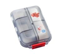 Organizador de píldoras de viaje, contenedor de píldora de medicina, organizador de píldoras de viaje portátil, contenedor compacto para píldora de medicina, caja de almacenamiento de viaje, funda