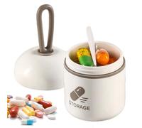 Organizador de píldoras de viaje, de medicamentos portátil, accesorios de diseño, soporte de medicina portátil para aceite de bebidas alcohólicas, uso diario, uso para personas mayores, 1,38 x