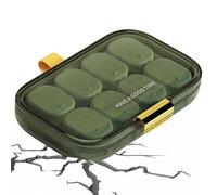 Organizador de píldoras de viaje - dispensador de cajas de píldoras | Compartimentos para diferentes medicamentos | Dispensador de cajas de medicina de bolsillo | Mejor uso para la bolsa de vidrio d