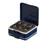 Organizador de píldoras de viaje, estuche multifuncional para separador de píldoras, Caja de píldoras de alimenticio y dispensador, Pastillero semanal con compartimentos separados, organizador