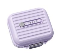 Organizador de píldoras de viaje - Mini pastilla con recordatorio, soporte portátil para píldora de bolsillo | Pequeño recipiente para medicamentos para monedero | Pastillero diario para vitaminas