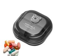 Organizador de píldoras de viaje, organizador de cajas de pastillas | Caja de píldoras pequeña organizador de píldoras | Pastillero de viaje portátil, organizador de almacenamiento con compartimientos