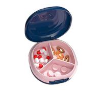 Organizador de píldoras de viaje, organizador de píldoras de viaje, funda impermeable para pastillas, estuche portátil, pastillero diario, pastillero para bolsillo, cartera, organizador de