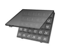 Organizador de píldoras de viaje - Pastillero mensual, recipiente de almacenamiento mensual, estuche para pastillas mensuales, estuche para pastillas mensuales, para abrir, gran compartimento para