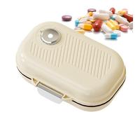 Organizador de píldoras de viaje, pastillero portátil, botiquín semanal con 7 compartimentos, planificador médico para mujer y hombre, con compartimentos grandes para bolso, mochila escolar, mochila