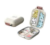 Organizador De Píldoras - Dispensador De Medicamentos Portátiles, Organizador Semanal De Pastillas De Sellado | Caja De Tabletas Pequeñas Con 7 Rejillas, Organizador De Píldoras Diario Polyval