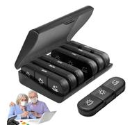 Organizador de píldoras médicas, contenedores de píldoras, pastillero de bolsillo de 21 rejillas, organizador de píldoras de viaje, organizador de suplementos práctico y seguro para viajes de negocios