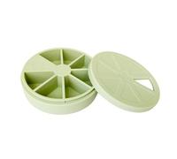 Organizador de píldoras - Organizador de pastillas redondas de 7 días, bandeja de bocadillos dividida, bandeja separadora extraíble, bandeja vegetariana de compartimiento de hielo | Bandeja de