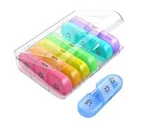 Organizador de píldoras, Organizador de píldoras medicinales,21 Pastillero de rejilla Pastillero de viaje de bolsillo | Organizador de suplementos contenedor de píldoras, planificador de pillo