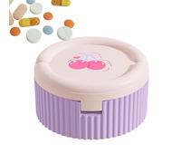 Organizador de píldoras, organizador de píldoras medicinales | Dispensador diario de medicina con vaso de agua plegable - Pequeño organizador de suplementos para mujeres, hombres, ancianos, personas