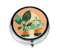 Organizador de píldoras, paquete de forma redonda, 3 compartimentos, pastillero portátil, dispensador de píldoras verde tortuga