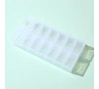 Organizador de píldoras para 7 días, material de polipropileno, con 14 compartimentos, caja de almacenamiento de medicamentos AM PM 2 veces para niños mayores olvidados (transparente, 17,5 x 8,5 x 3