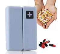 Organizador de píldoras plegables - Caja de viaje magnética de 7 días, caja de píldora semanal compacta | Contenedor plegable portátil para bolso o bolsillo, almacenamiento seguro para vitaminas, supl