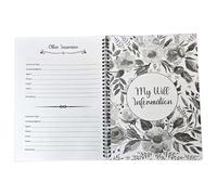 Organizador De Planificador De Muerte - Cuaderno De Ejercicios De Planificación Países Guiada, Cuaderno De Notas, Carpeta De Bobinas, Arreglos Funerarios, Información Del Beneficiario, Dern