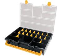 Organizador de plástico 44,3 x 31,7 x 8cm con separadores extraíbles, tapa transparente