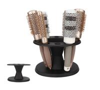 Organizador de plástico para cepillos de pelo, organizador circular de herramientas para el cabello con 8 orificios, marco de almacenamiento profesional, soporte para peines para