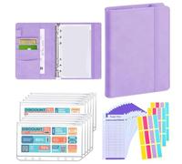 Organizador de presupuesto libro - sobres de dinero, billeteras con cremallera, planificador recargable, diseño compacto y ligero, fácil de abrir | Organizador de dinero para hombres y mujeres