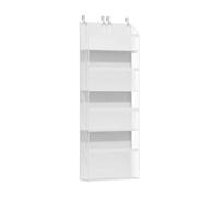 Organizador de puerta, estantes de montaje en pared que ahorran espacio, estante de almacenamiento montado en la puerta con bolsillos profundos, para dormitorio, guardería, apartamento, armario, casa