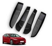 Organizador de puerta lateral de coche,Organizador de almacenamiento de puerta lateral de coche - Organizador de bandeja de inserción de puerta delantera y trasera - Juego de 4 bandejas de almacenamie