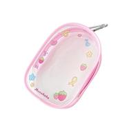 Organizador de PVC con diseño creativo de dibujos animados, llavero portátil para suministros escolares, decoración para adolescentes, bolsa portátil para monedas, b, One Size