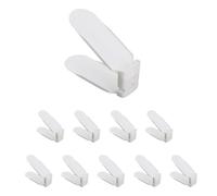 Organizador De Ranuras Para Zapatos: Paquete De 10 Ranuras Para Zapatos Ajustables De Doble Puente Y Poco Enfoque | Solución De Hogar De Zapatillas Apilables Eficaces | Apilador De Zapatos