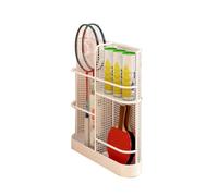 Organizador De Raqueta Bádminton Montable En La Pared, Soporte Almacenamiento For Esterilla Yoga, For Gimnasio Casa (Solo Estante Almacenamiento)(White,50x10x40cm)