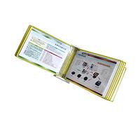 Organizador de referencia de escritorio, estante de exhibición de catálogos, sistema de referencia de catálogo de paneles de doble cara de 10 páginas, tamaño carta A4, sistema de referencia de