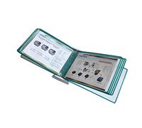 Organizador de referencia de escritorio, estante de exhibición de catálogos, sistema de referencia de catálogo de paneles de doble cara de 10 páginas, tamaño carta A4, sistema de referencia de