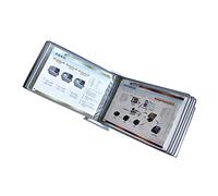 Organizador de referencia de escritorio, estante de exhibición de catálogos, sistema de referencia de catálogo de paneles de doble cara de 10 páginas, tamaño carta A4, sistema de referencia de